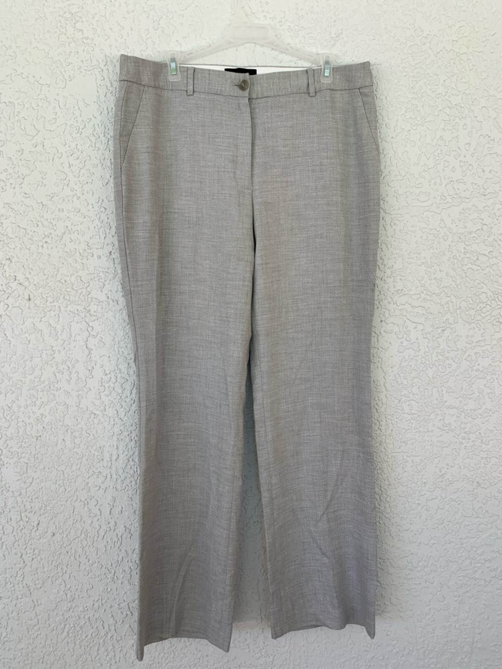 Talbots Light Gray Textured Dress Pants size 12